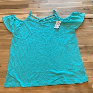 NWT! The Children’s Place Girl’s Cold Shoulder Short-Sleeved Top - Size 14